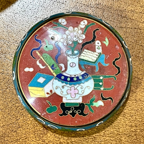 Antique Chinese Cloisonné Enamel Ginger Jar - Picture 12 of 14